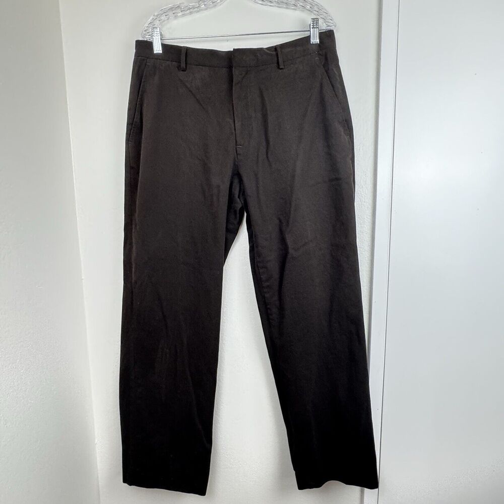 Banana Republic Pants Mens 35x32 Brown Chino Flat Front Straight Slacks Preppy